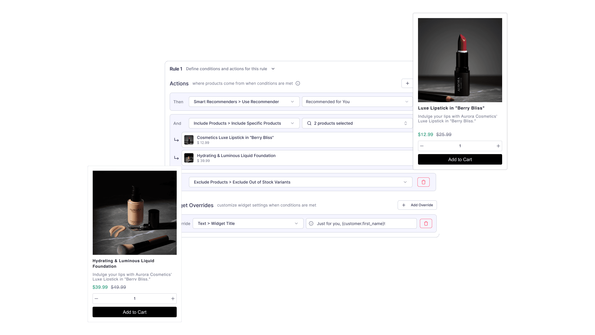 Recommender Interface